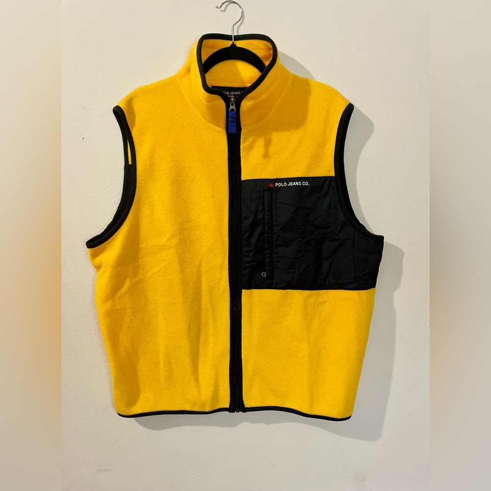 VINTAGE GREAT CONDITION Men’s Ralph Lauren Yellow Vest Size L